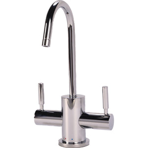 Contemporary C-Spout Hot/Cold Filtration Faucet chrome