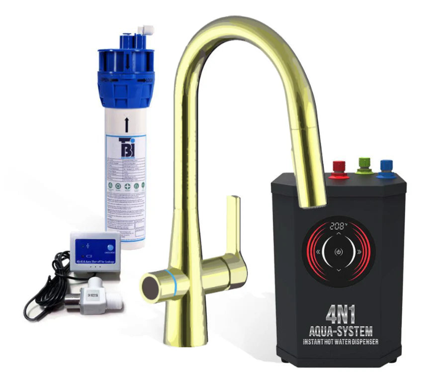 4N1 Instant Hot Water Dispenser and Filtration System-FL1000 with FREE Leak Detector - Plus