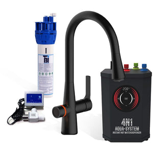 4N1 Instant Hot Water Dispenser Filtration Bundle with black faucet