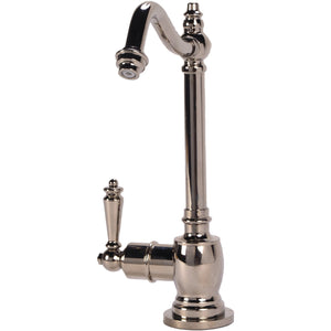 Classic Hook Spout Hot Only Filtration Faucet polished nickel