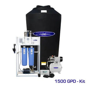 industrial ro system with 165 gallon storage tank