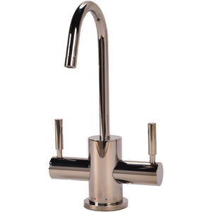 Contemporary C-Spout Hot/Cold Filtration Faucet polished nickel