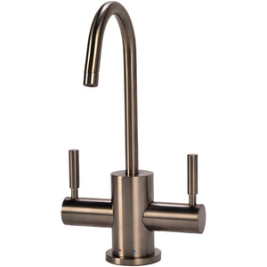 Contemporary C-Spout Hot/Cold Filtration Faucet brushed nickel