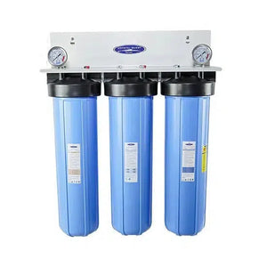 Crystal Quest Big Blue Whole House Water Filter triple filter standalone