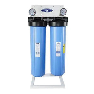 Crystal Quest Big Blue SMART Whole House Water Filter double filter with stand