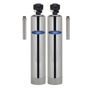 whole house fluoride filter with smart filter in stainless steel