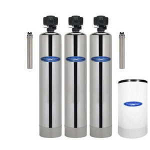 crystal quest whole house water filter with softener to remove iron