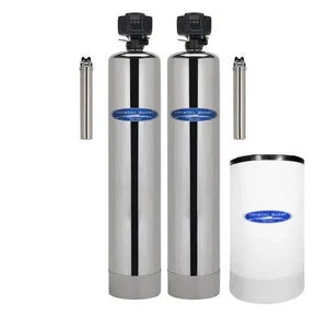 Crystal Quest Lead Removal Whole House Water Filter stainless steel with softener