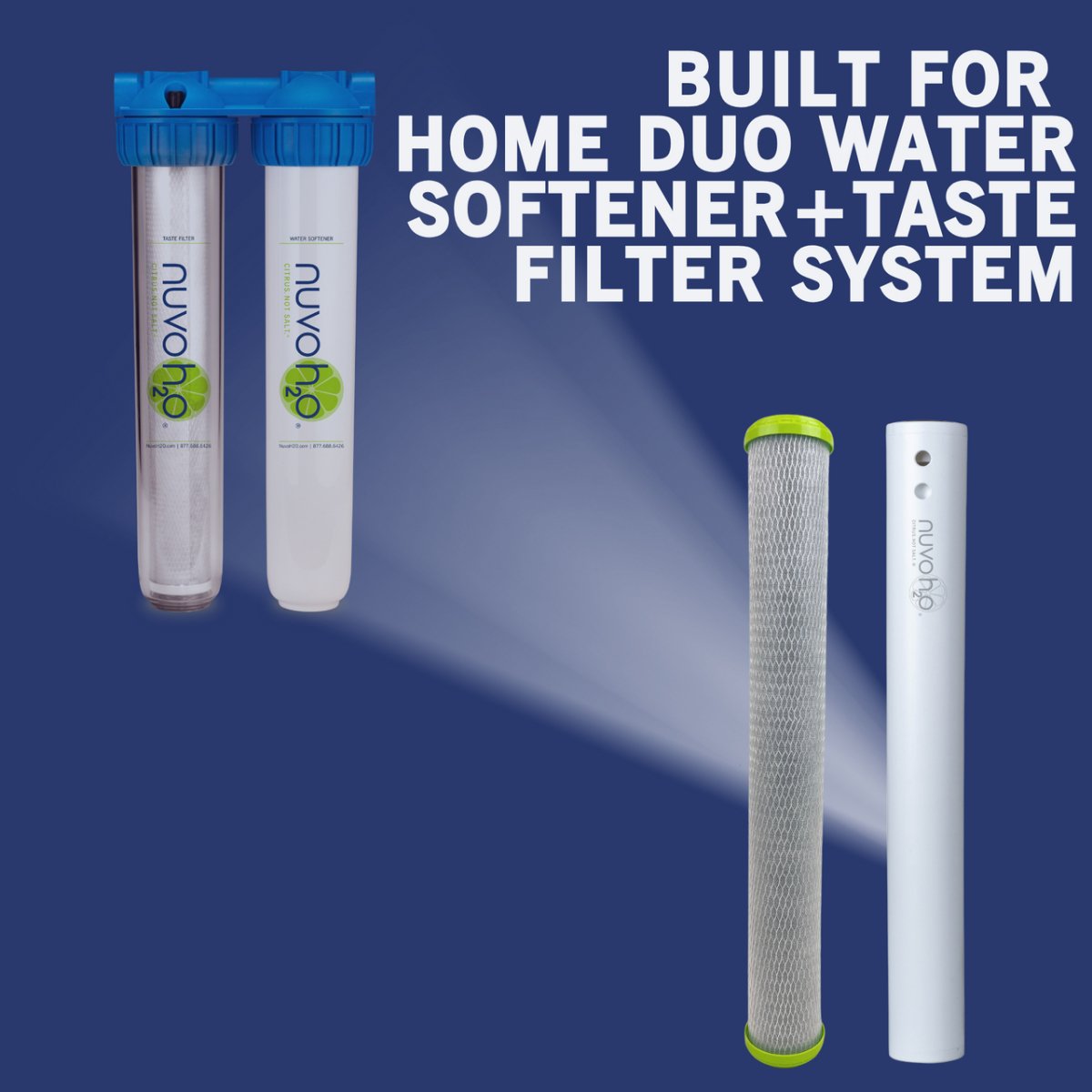 NuvoH2O Home Duo Replacement Cartridge and Taste Filter - Aqua Home Supply - 711160