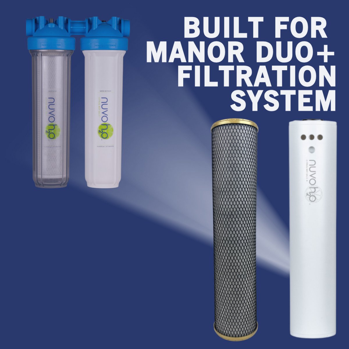 NuvoH2O Manor Duo System Replacement Cartridge and Iron Filter - Aqua Home Supply - 21007