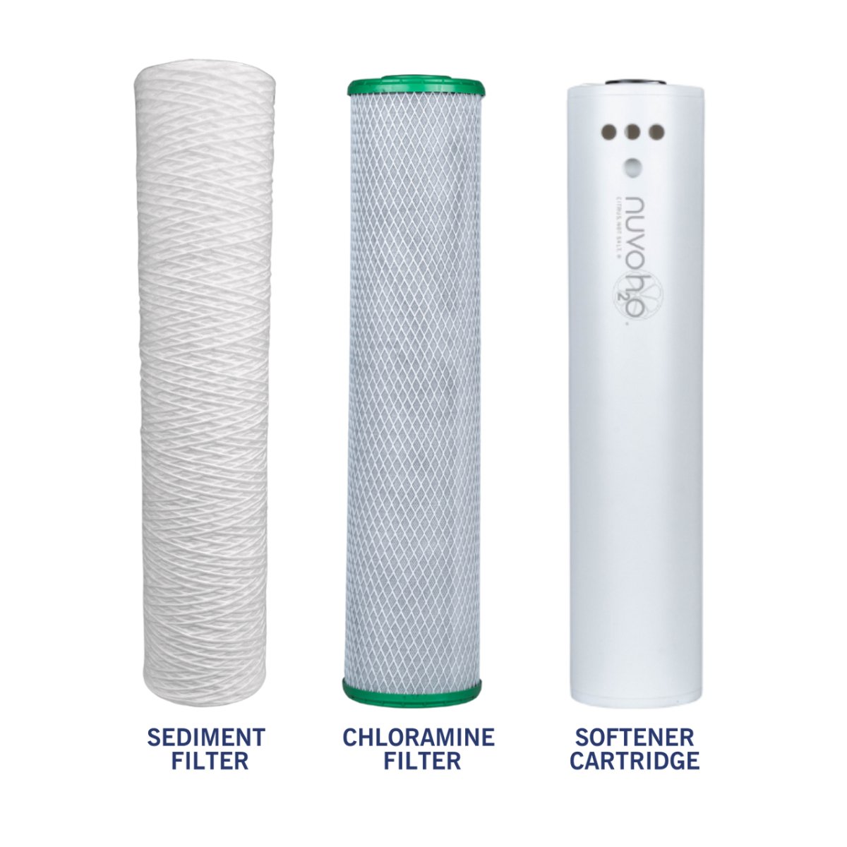 NuvoH2O Manor Trio System - Sediment + Chloramine Replacement Cartridges - Aqua Home Supply - 711252