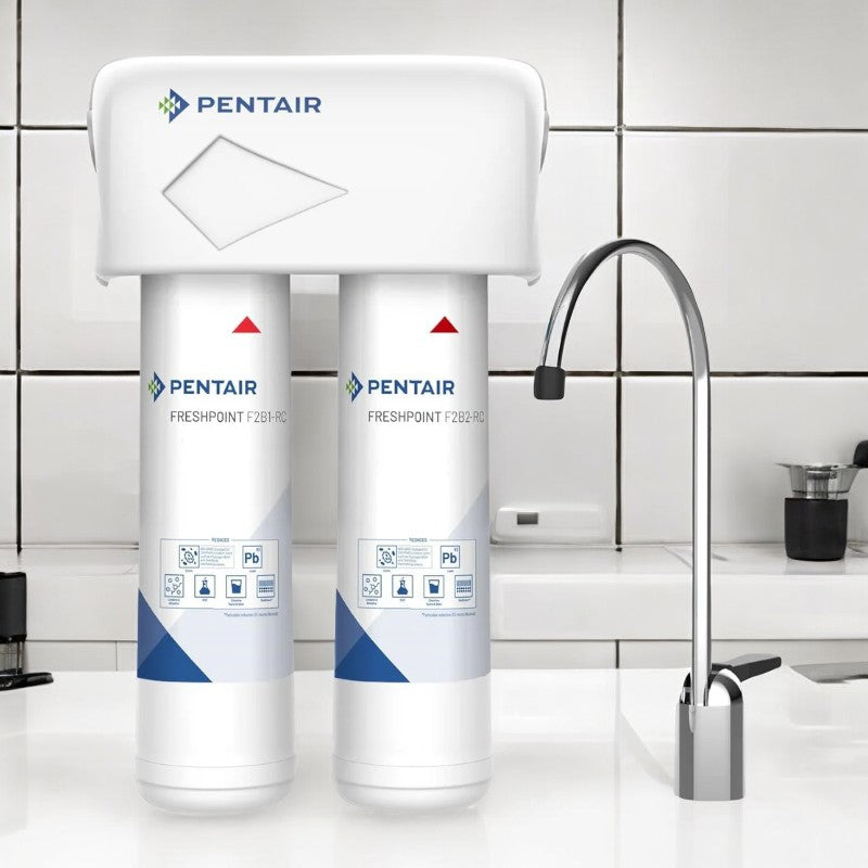 Pentair 158839 FreshPoint 2-Stage Under Counter Water Filtration System Non-Monitored F2000-B2B