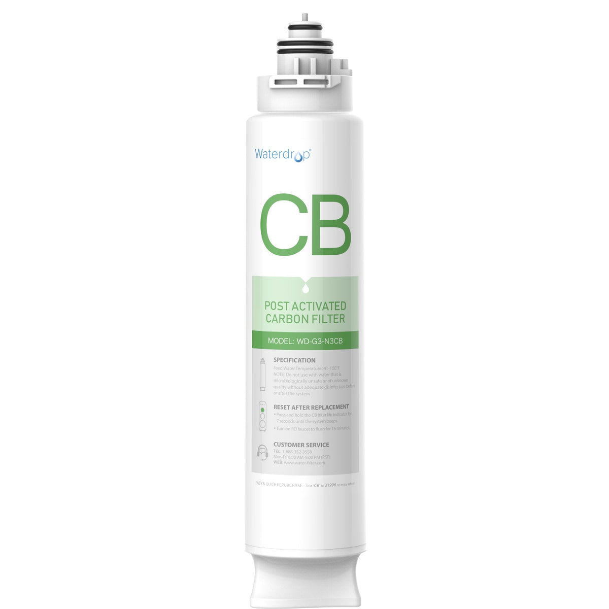 Replacement Filter for Waterdrop WD-G3 - 12 Month Lifespan - Aqua Home Supply - WD-G3P800-N3CB