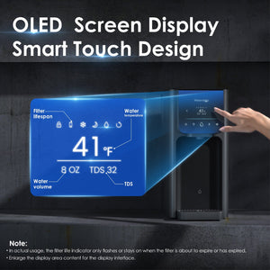 waterdrop wd a1 OLED screen display with smart touch design